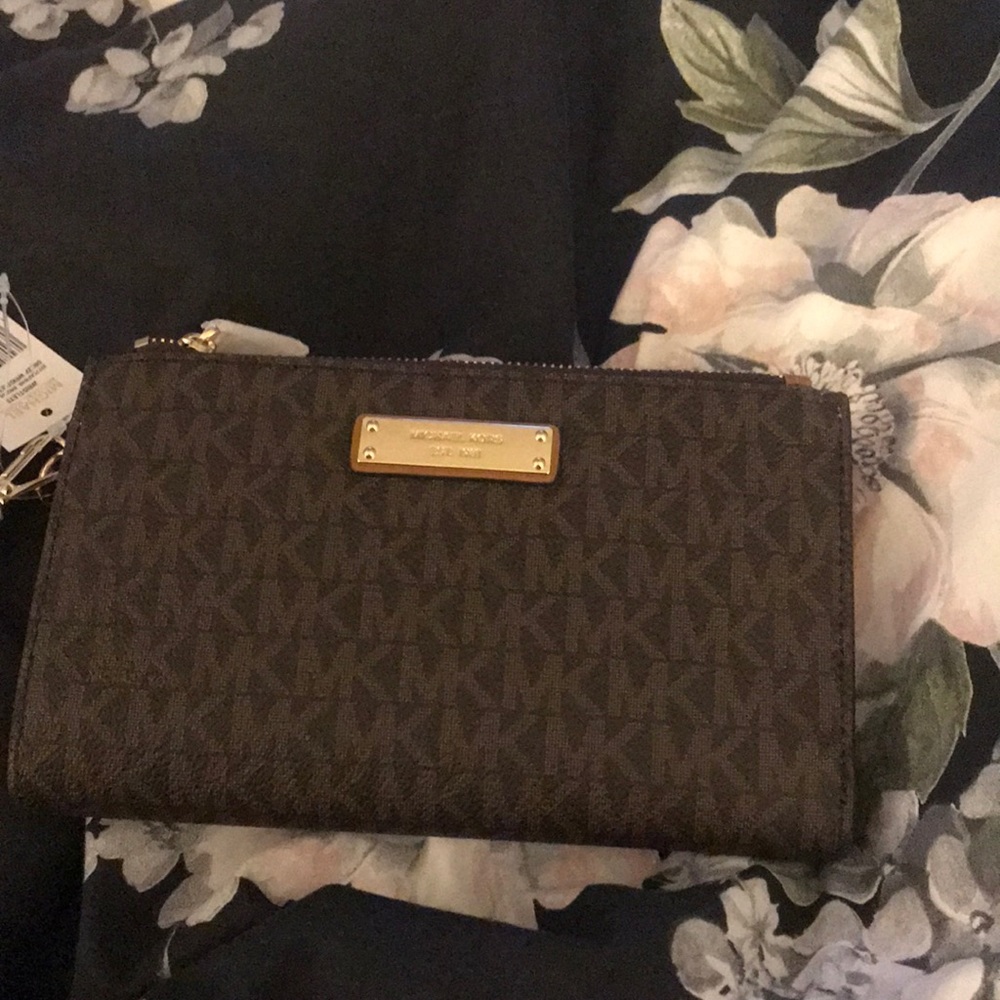 Michael Kora Monogrammed Wristlet BNWT